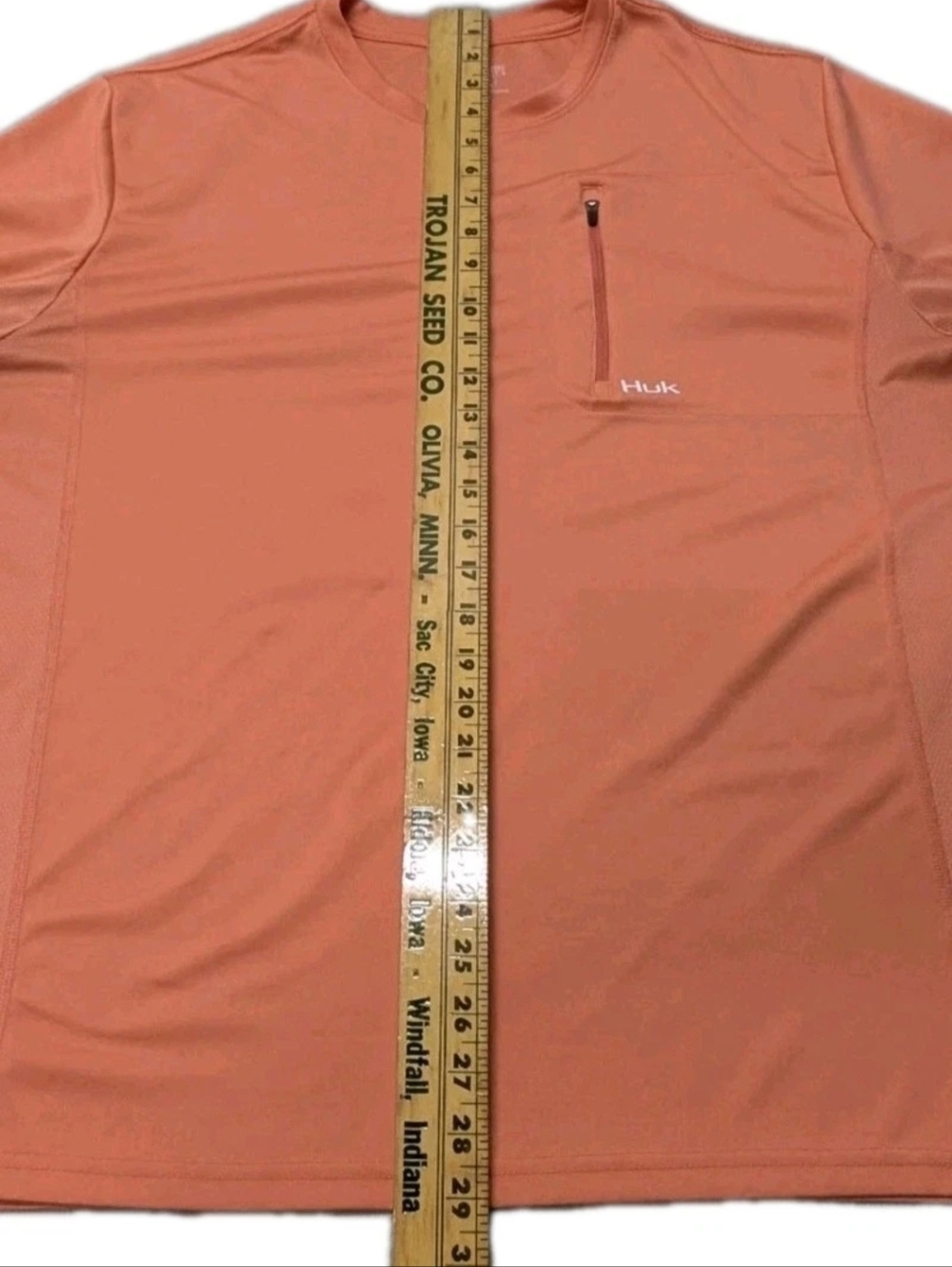 Huk Performance Long Sleeve Fishing Shirt XL Coral - Picture 5 of 7